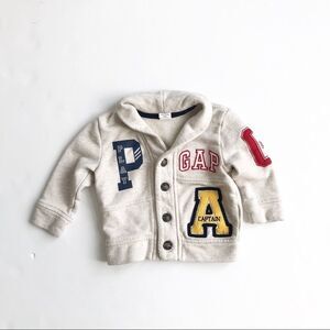 BABygap captain sweatshirt cardigan EUC 12-18m